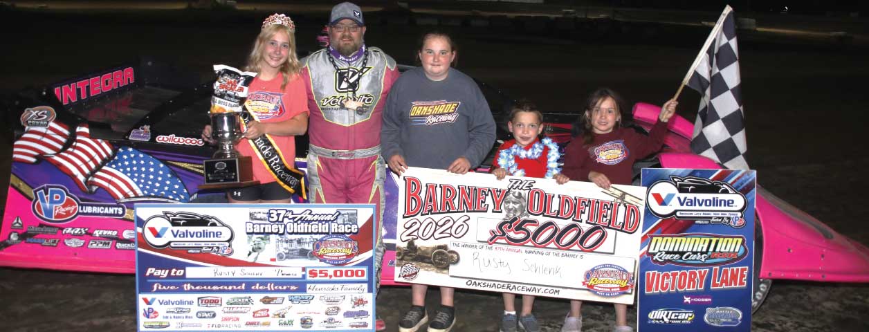 Schlenk Earns Record Seventh Barney Oldfield Win